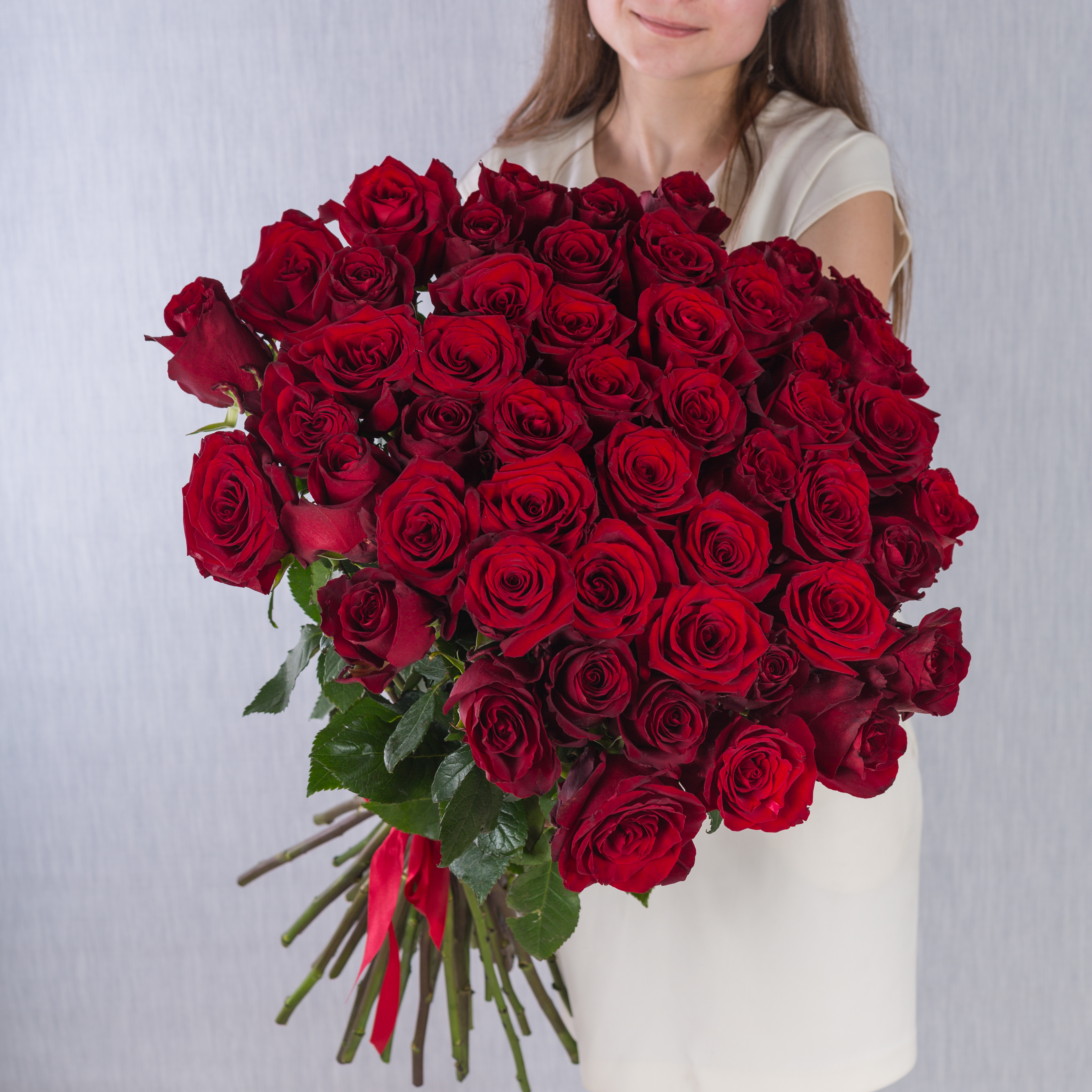 Букет из 51 Красной розы 60 см 7298