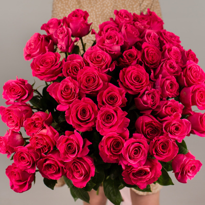 Букет из 51 Розовой розы Эквадор 60см 7299 Букет из 51 Розовой розы Эквадор 60см 7299
