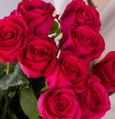 Букет из 9 розовых роз с крупным бутоном 60 см, 36399 Букет из 9 розовых роз с крупным бутоном 60 см, 36399