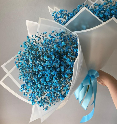 Букет из цветной гипсофилы. Размер S. 29257-С Букет из цветной гипсофилы. Размер S. 29257-С