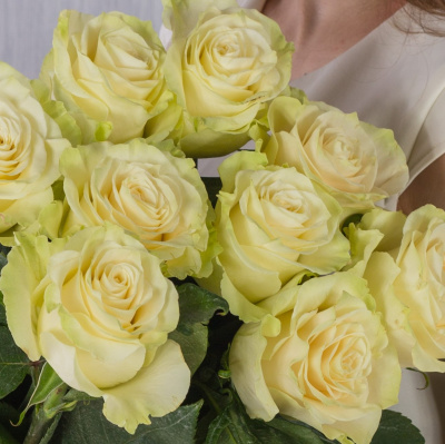 Букет из 9 крупных Белых роз Эквадор 60 см 36401 Букет из 9 крупных Белых роз Эквадор 60 см 36401