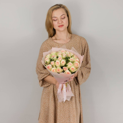 Букет из 25 кенийских светло-розовых роз N 5503 Букет из 25 кенийских светло-розовых роз N 5503