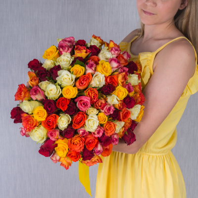 Букет из 101 Розы Кения Микс 7311 Букет из 101 Розы Кения Микс 7311