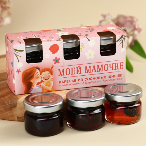 Подарочный набор "Любимой маме" чай, чашка, варенье, прихватка, полотенце арт. 67451