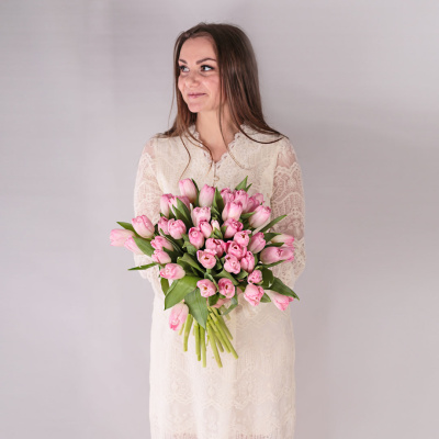 Букет из 41 Тюльпана (нежно-розовый) 59897 Букет из 41 Тюльпана (нежно-розовый) 59897