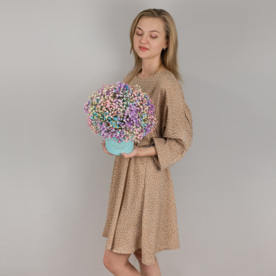 Коробка с цветной гипсофилой N 47195 Коробка с цветной гипсофилой N 47195