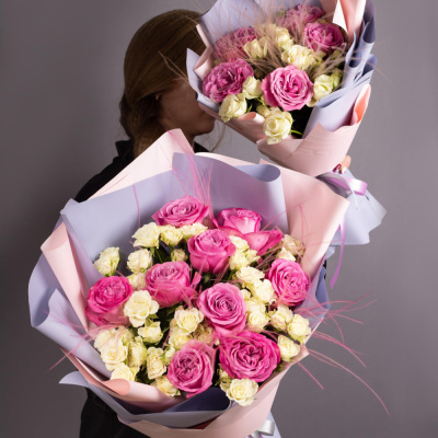 Букеты комплект для мамы и дочки "Розовое сияние" 28445 Букеты комплект для мамы и дочки "Розовое сияние" 28445