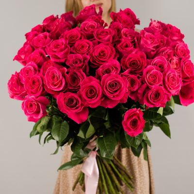 Букет из 51 Розовой розы Эквадор 60см 7299 Букет из 51 Розовой розы Эквадор 60см 7299
