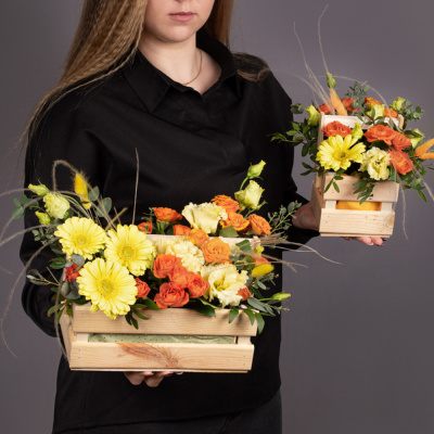 Цветы в ящике. Комплект для мамы и дочки "Весеннее послание" N 28489