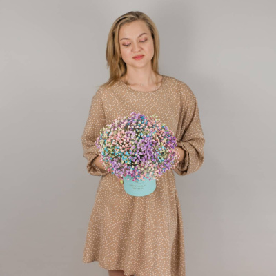 Коробка с цветной гипсофилой N 47195 Коробка с цветной гипсофилой N 47195