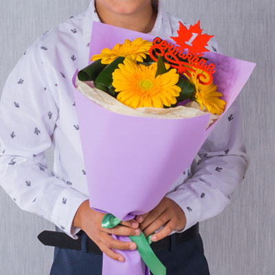 Школьный букет из гербер для девочки N 37959