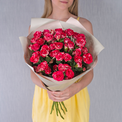 Букет розовых кустовых роз 38363-Р Букет розовых кустовых роз 38363-Р