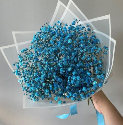 Букет из цветной гипсофилы. Размер S. 29257-С Букет из цветной гипсофилы. Размер S. 29257-С