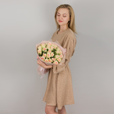 Букет из 25 кенийских светло-розовых роз N 5503 Букет из 25 кенийских светло-розовых роз N 5503